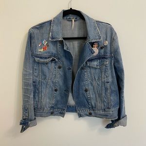Free People Jean Jacket with Removable Pins